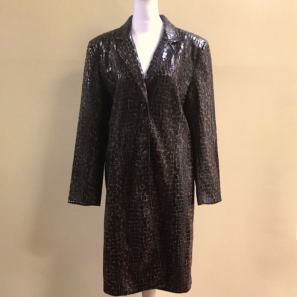 Selene Sport Faux Snakeskin Coat Size M